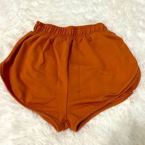 Prettylittlething Faded Orange Shorts